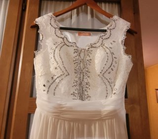 Vestido blanco elegante fiesta/novia