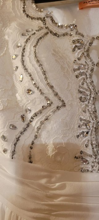 Vestido blanco elegante fiesta/novia
