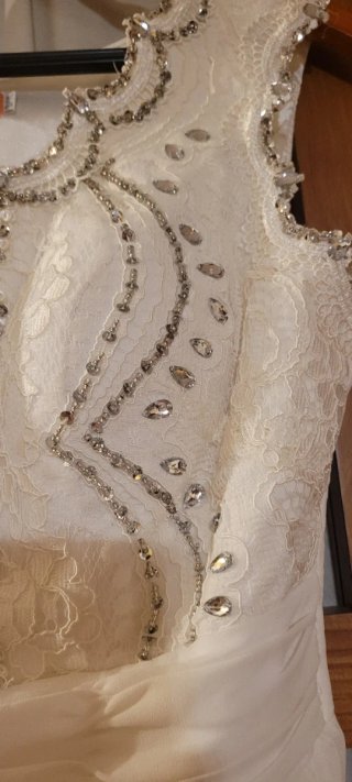 Vestido blanco elegante fiesta/novia