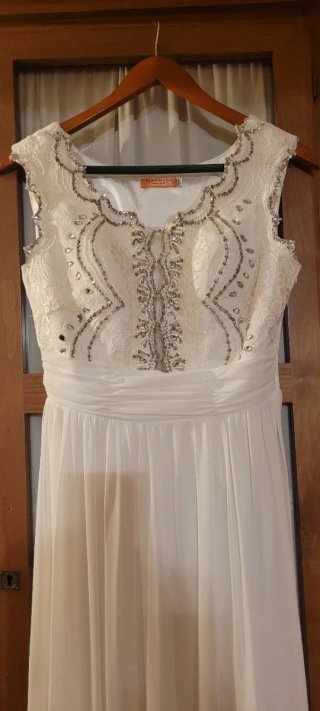 Vestido blanco elegante fiesta/novia