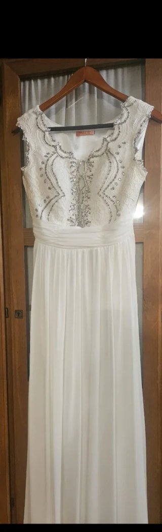 Vestido blanco elegante fiesta/novia