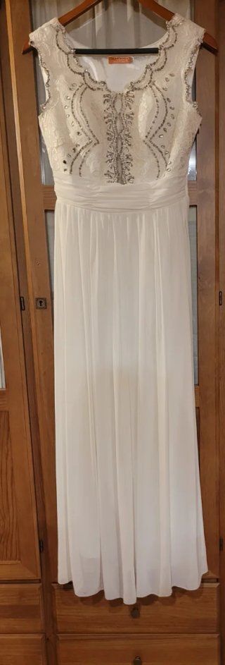 Vestido blanco elegante fiesta/novia