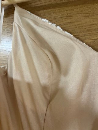 Vestido de Novia Encaje Beige/Blanco