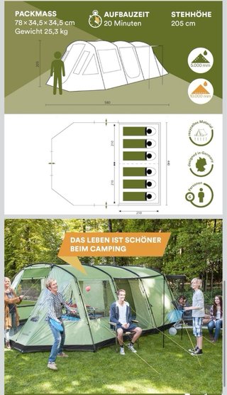 Tienda de campaña Skandika Norland 6 personas