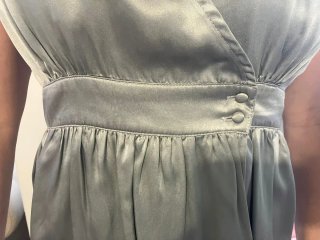 Vestido de fiesta gris plateado