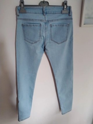 Pantalón vaquero pitillo Pull&Bear azul Talla XS