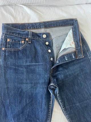Levi's 501 W30 L32 Vaqueros Vintage Azul Oscuro