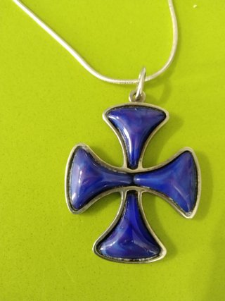 CRUZ DE LAPISLAZULI Y PLATA