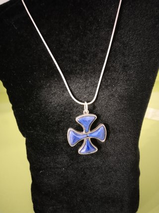 CRUZ DE LAPISLAZULI Y PLATA