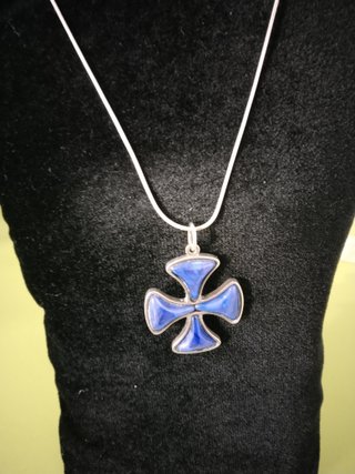 CRUZ DE LAPISLAZULI Y PLATA