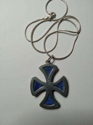 CRUZ DE LAPISLAZULI Y PLATA