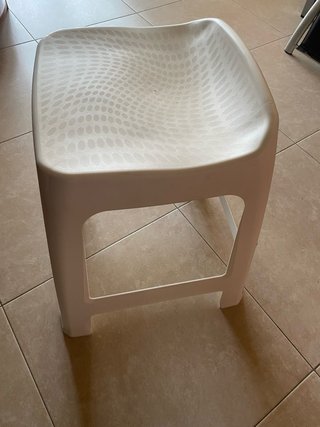 Banqueta Ducha Baño Blanca