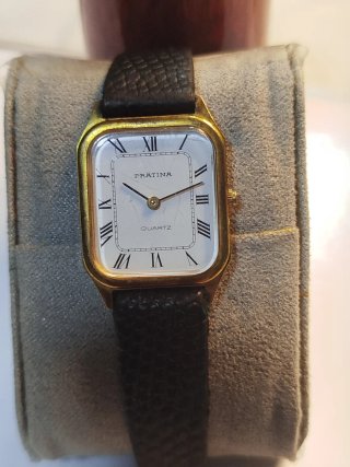 Reloj Pratina Vintage Mujer Dorado Negro