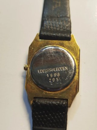Reloj Pratina Vintage Mujer Dorado Negro