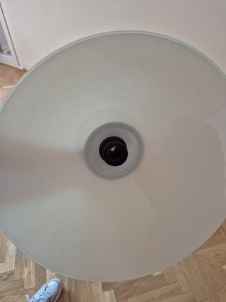 Lámpara colgante IKEA metal y cristal
