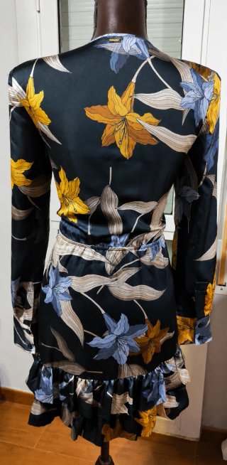 Vestido Marciano Los Angeles satinado floral|Nuevo