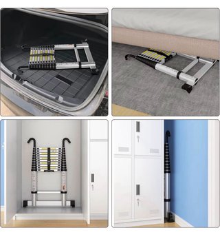 Escalera Aluminio extensible Plegable 3,8m NUEVA!!