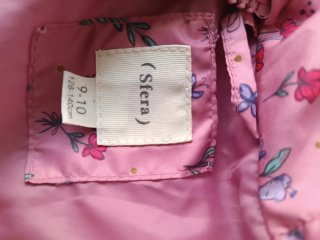 Abrigo niña Sfera floral rosa Talla 9)10 años