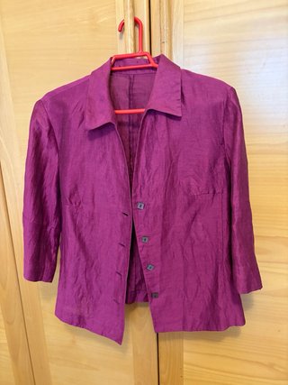 Traje de lino CARAMELO morado talla 40