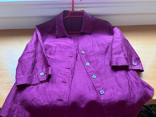 Traje de lino CARAMELO morado talla 40