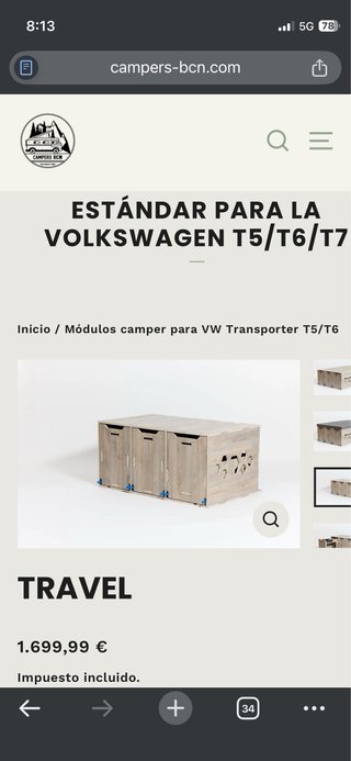 Mueble cama Furgoneta Camper