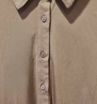 Sobrecamisa beige Stradivarius Talla S