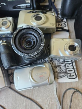 Lote de Câmeras Vintage - Digitais e Analógicas
