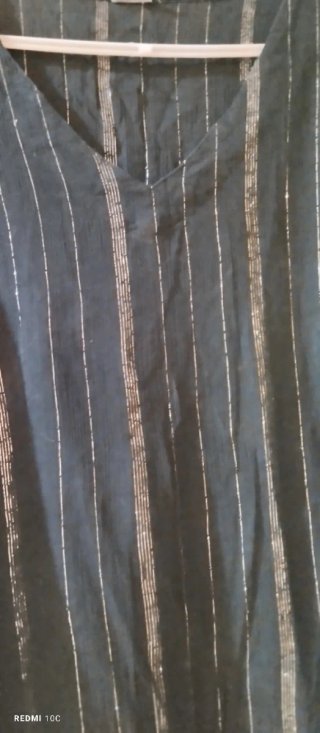 Casaca India Negra con Rayas Plateadas Talla Única