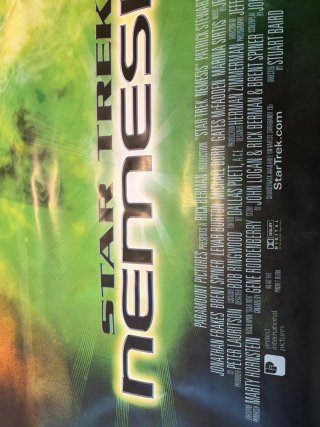 Star Trek Nemesis, lona oficial expuesta en cine