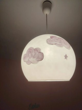 Lámpara infantil de techo con nubes