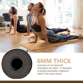 Colchoneta Yoga Corcho Natural TPE Antideslizante