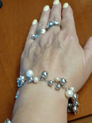 Bracciale Argento 925 Perle acqua dolce