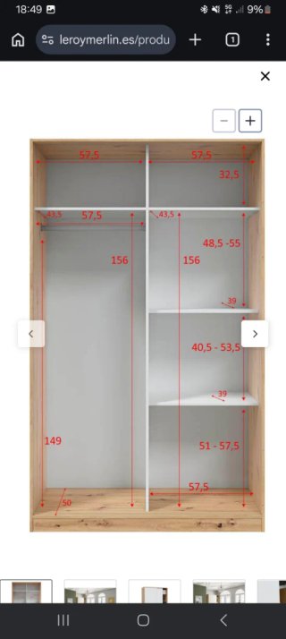 Armario puertas correderas Leroy Merlin