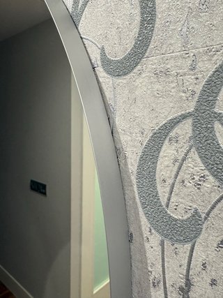 Espejo de pared marco plata  80 cm de diametro