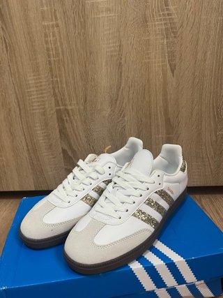 Adidas Samba Glitter Blancas Doradas