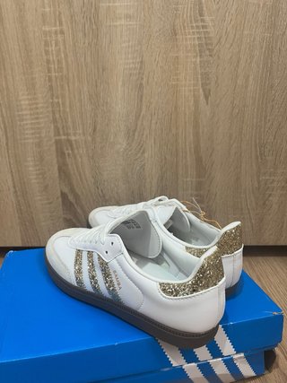 Adidas Samba Glitter Blancas Doradas