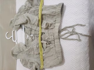 Conjunto Blusa Beige y Pantalón Blanco