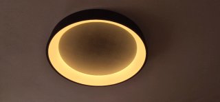 Lampadario tondo soffitto nero/bianco