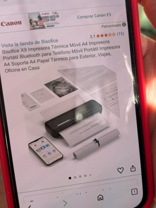 Bisofice X9 Impresora Portátil A4 nueva precintada