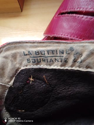 Botas de piel granate talla 37