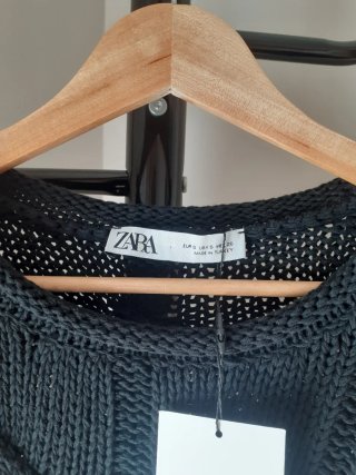 Jersey Zara negro trenzado