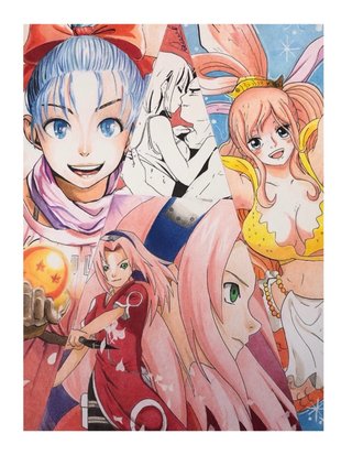Disegno anime collage