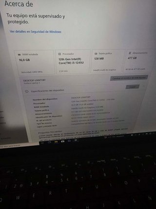 Portátil Surface Laptop 5 i5 12th Gen Negro