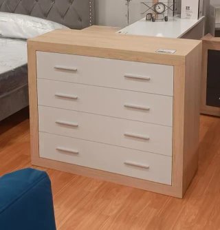Cómoda Cajonera Madera y Blanca