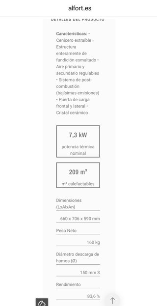 Chimenea de hierro fundido