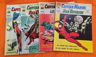 Lote 4 Cómics Clásicos Cap Marvel/ Dan Defensor