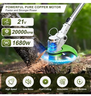 Cortacésped Eléctrico Inalámbrico con Batería
