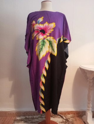 Vestido estampado cuadros bordado