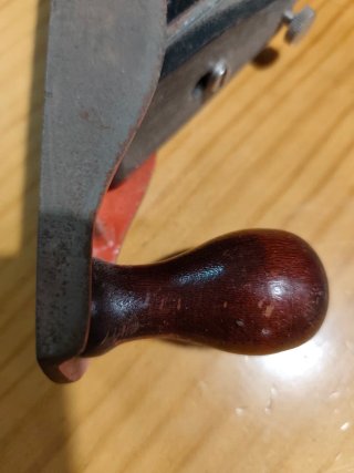 Cepillo carpintero antiguo madera y hierro