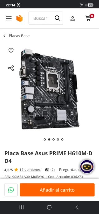 Placa base ASUS PRIME H610M-D D4